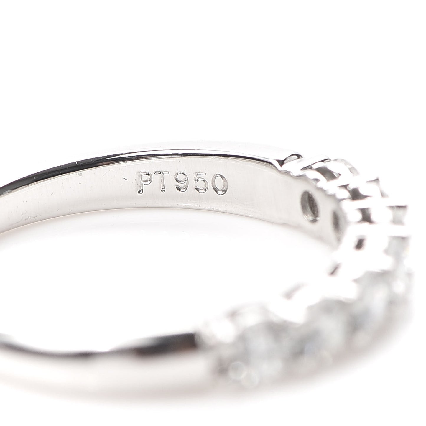 Platinum Diamond 3mm Half Circle Embrace Band Ring 52 6