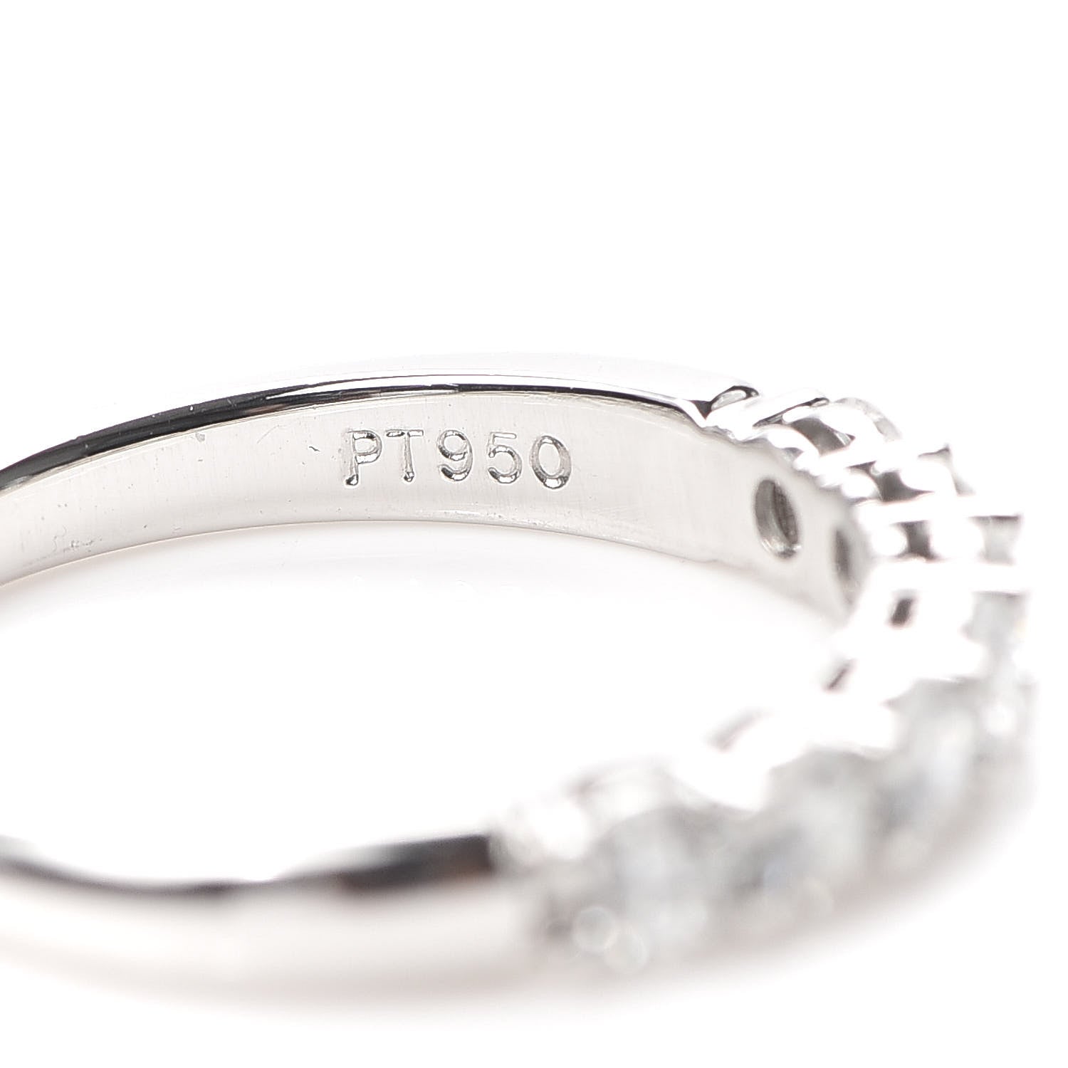 Tiffany Platinum Diamond 3mm Half Circle Embrace Band Ring 52 6 5 of 6