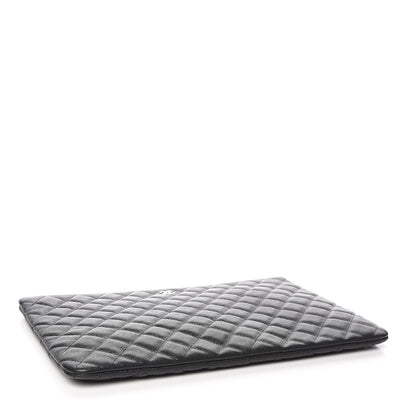 Chanel Caviar Quilted Large Cosmetic Case Black 3 of 7