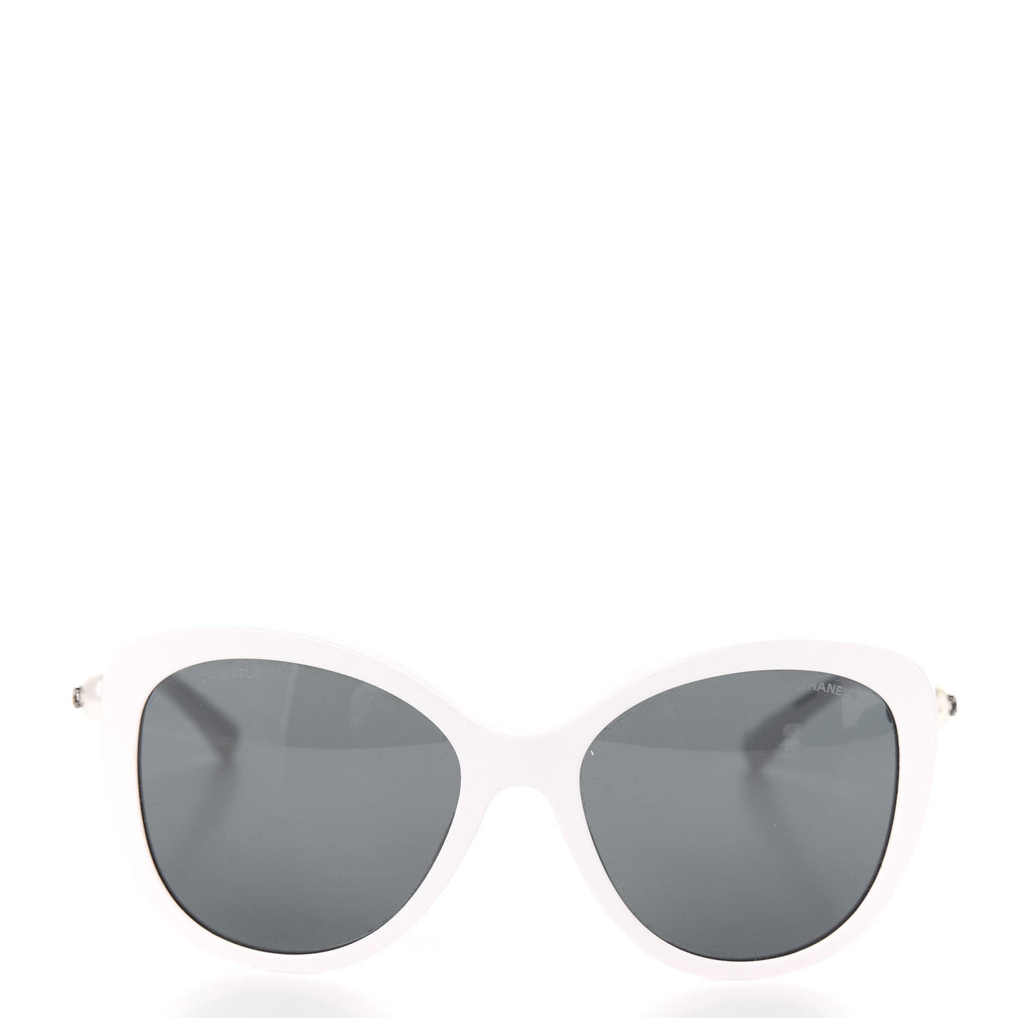Acetate Pearl Butterfly Sunglasses 5338-H White
