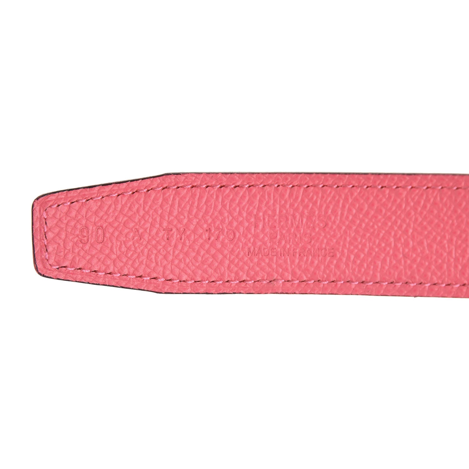 Hermes Swift Epsom 24mm Belt Strap 90 Orange Poppy Rose Azalee 5 of 5