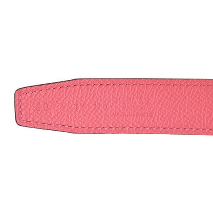 Hermes Swift Epsom 24mm Belt Strap 90 Orange Poppy Rose Azalee 5 of 5