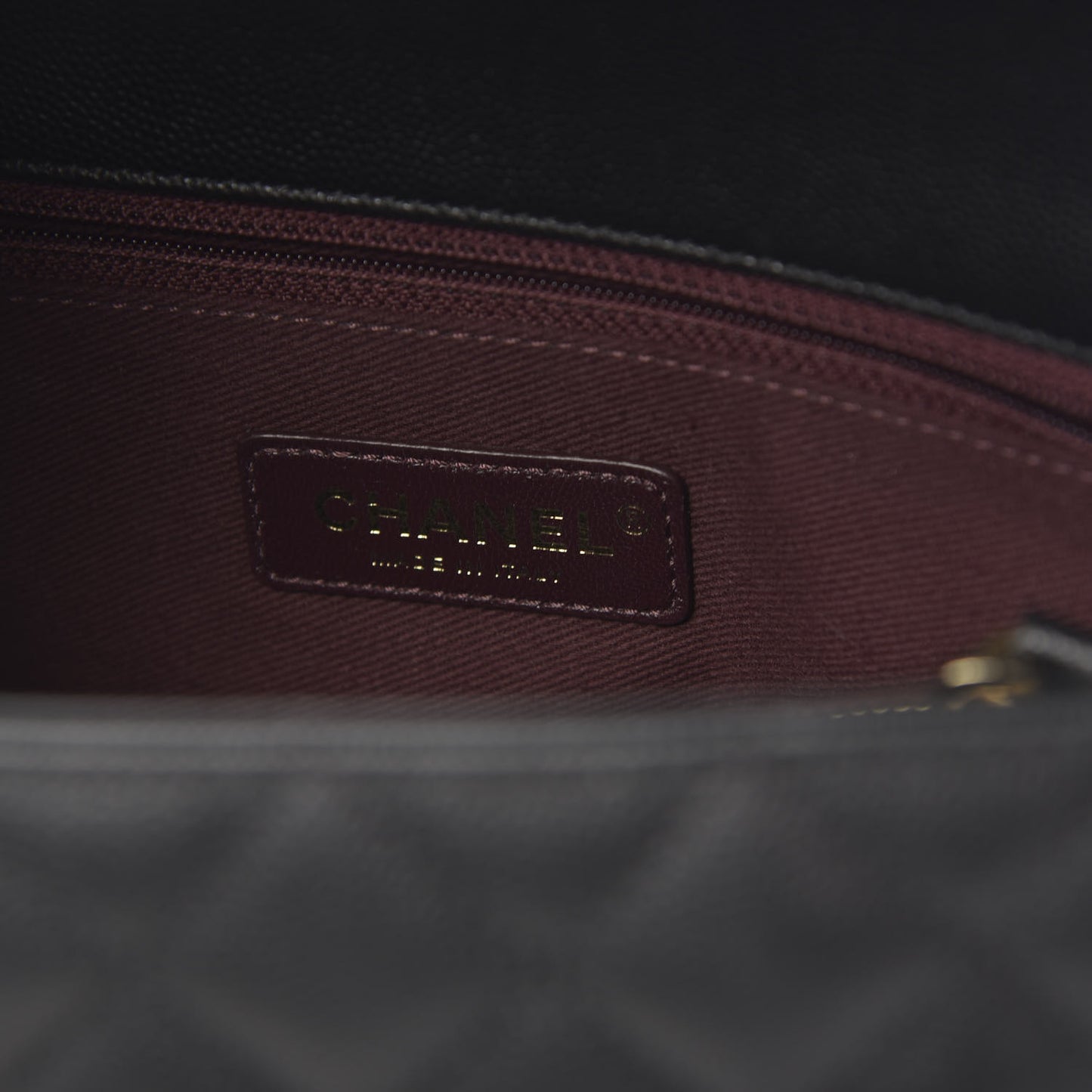 Caviar Quilted Small Coco Handle Flap Black