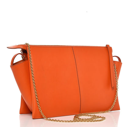 Celine Supple Natural Calfskin Tri-Fold Clutch Orange 3 of 7