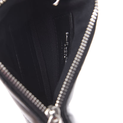 Saint Laurent Calfskin Matelasse Monogram Key Pouch Black 5 of 11
