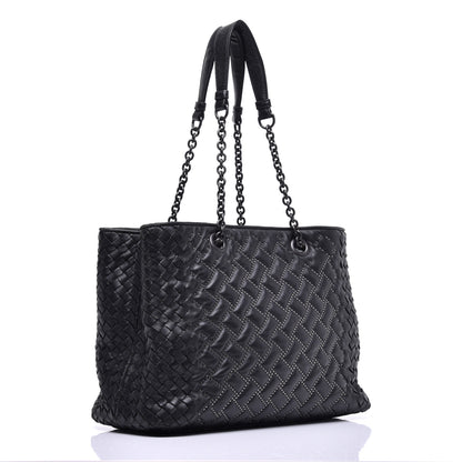 Bottega Veneta Nappa Intrecciato Microstuds Tote Black 3 of 10
