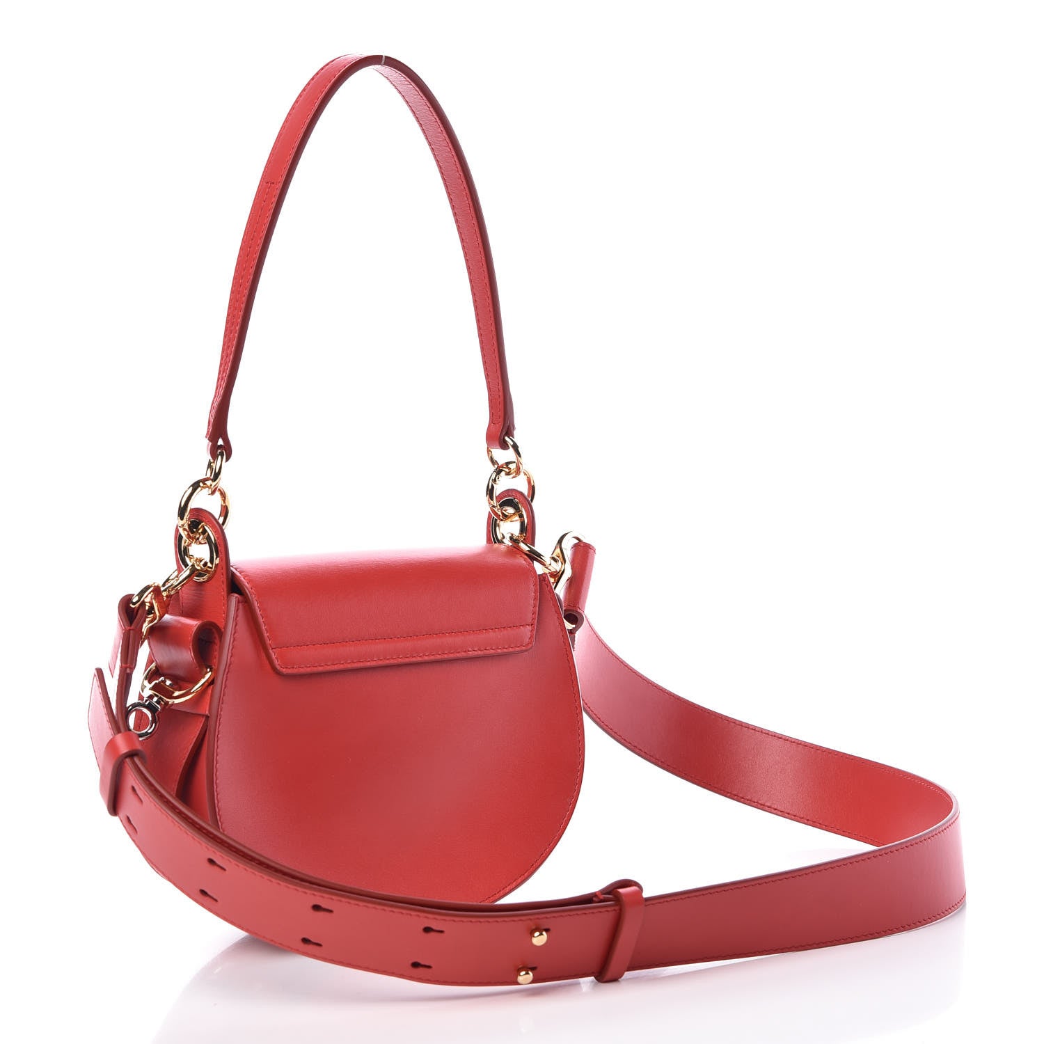 Chloe Calfskin Small Tess Bag Plaid Red 3 of 8