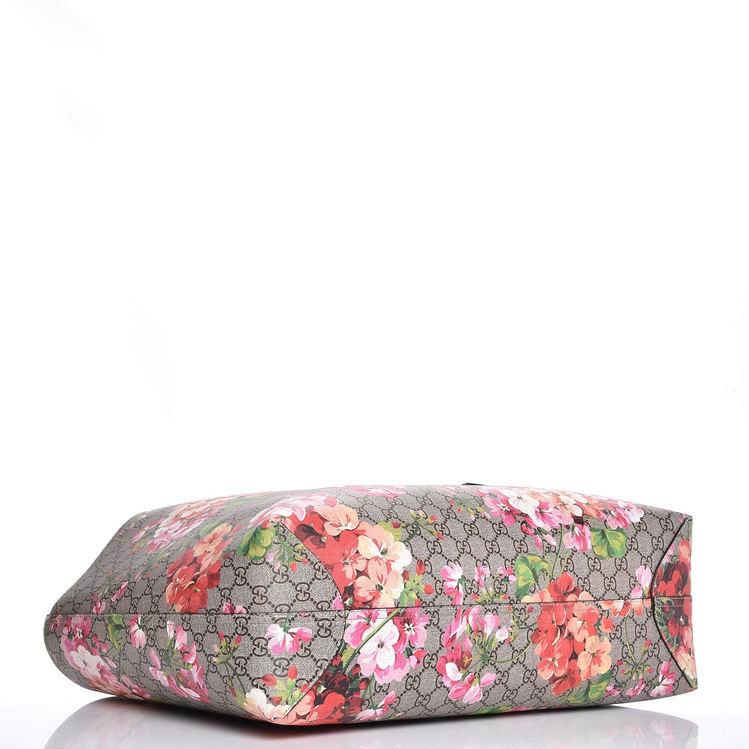 Gucci GG Supreme Monogram Blooms Large Reversible Tote Beige Multicolor Dry Rose 4 of 15