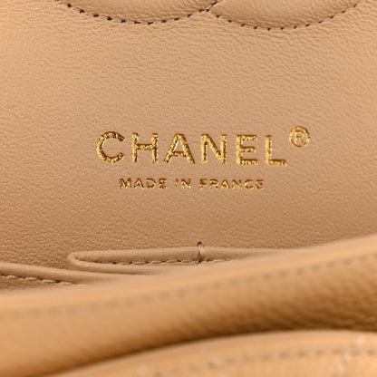 Chanel Caviar Quilted Medium Double Flap Beige 6 of 12