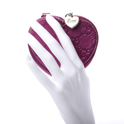 Gucci Metallic Guccissima Heart Coin Purse Purple 2 of 6