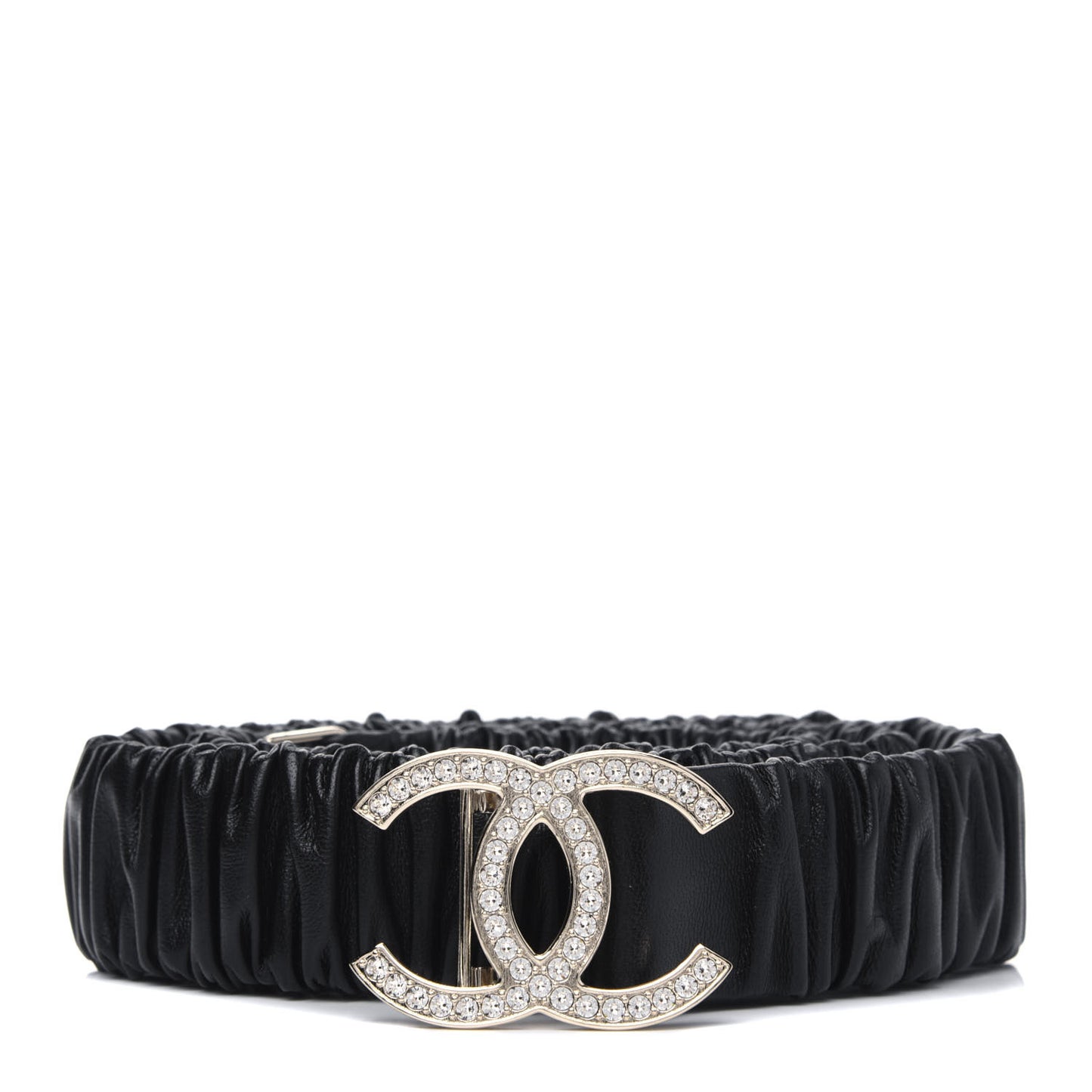 Lambskin Crystal CC Belt 90 36 Black