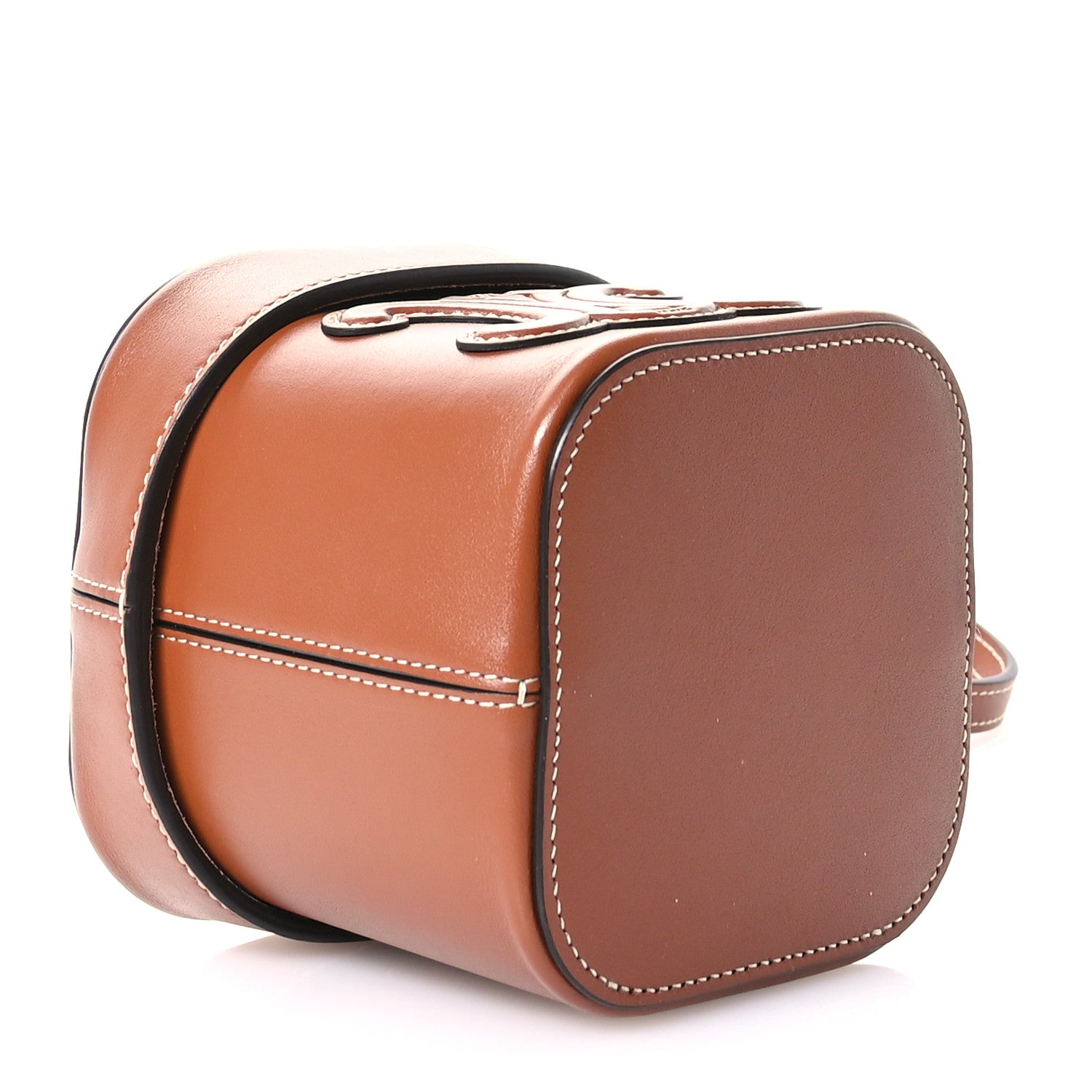 Celine Smooth Calfskin Small Cuir Triomphe Box Tan 4 of 12