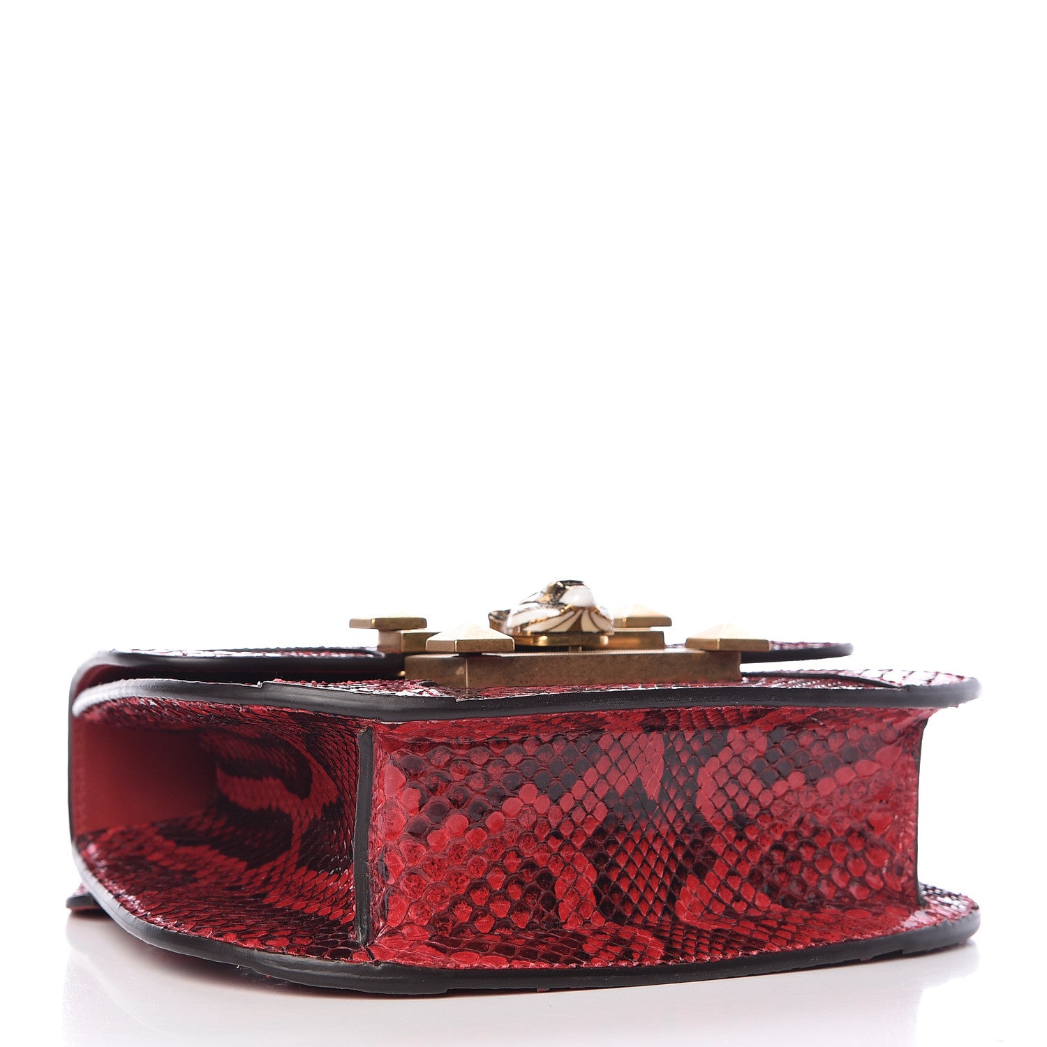 Gucci Elaphe Radiata Small Osiride Shoulder Bag Hibiscus Red 4 of 10