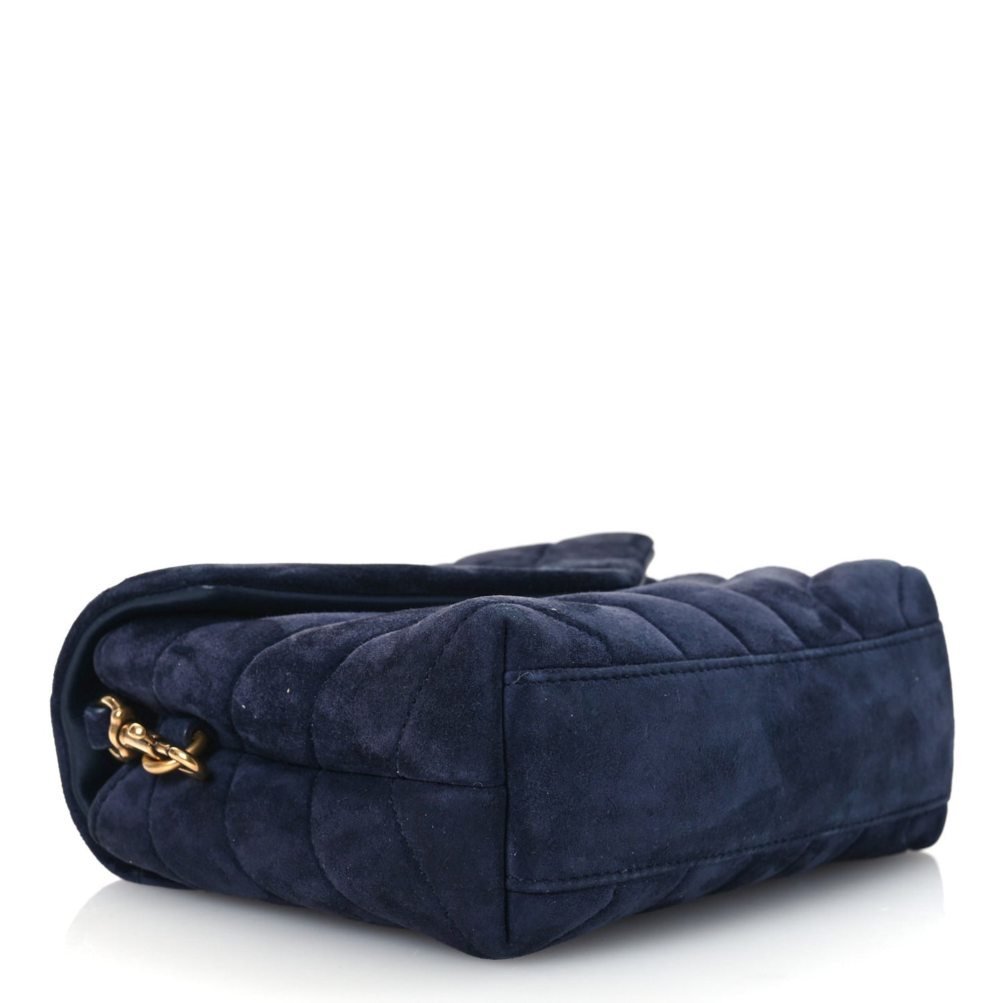 Suede Y Quilted Monogram Toy Loulou Crossbody Bag Navy