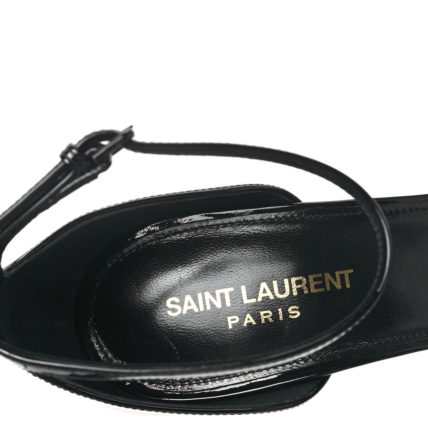 Patent Calfskin Opyum 110 Sandals 41 Black
