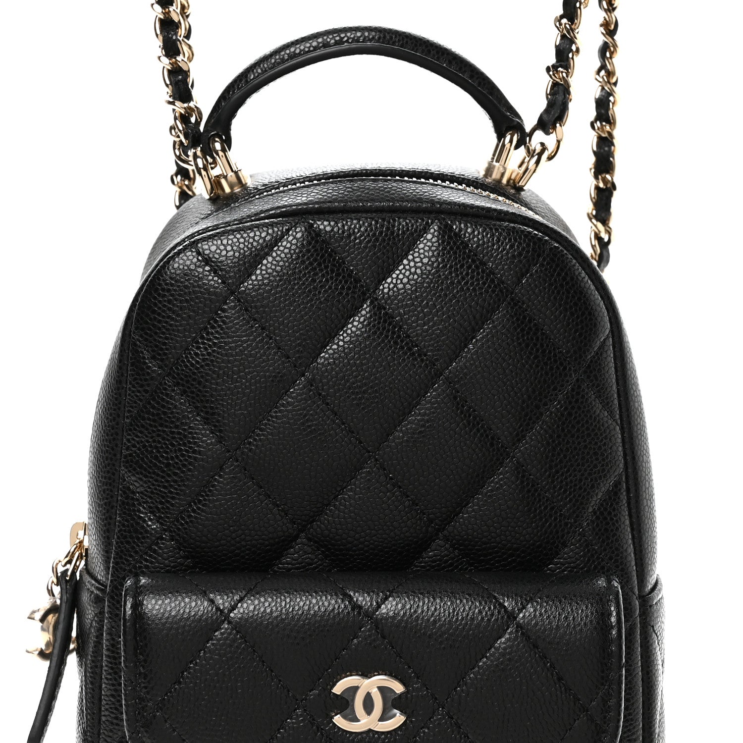 Chanel Caviar Quilted CC Mini Classic Backpack Black 7 of 10