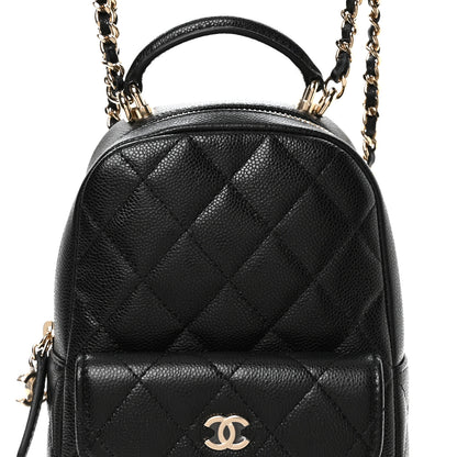Chanel Caviar Quilted CC Mini Classic Backpack Black 7 of 10