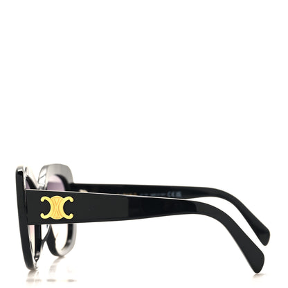 Celine Acetate Triomphe 01 Square Sunglasses CL 40226U Black 3 of 7