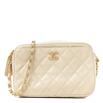 Chanel Caviar Quilted Camera Case Beige Clair 1 of 12