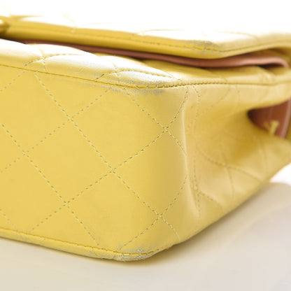 Chanel Lambskin Quilted Medium Double Flap Yellow 20 of 20