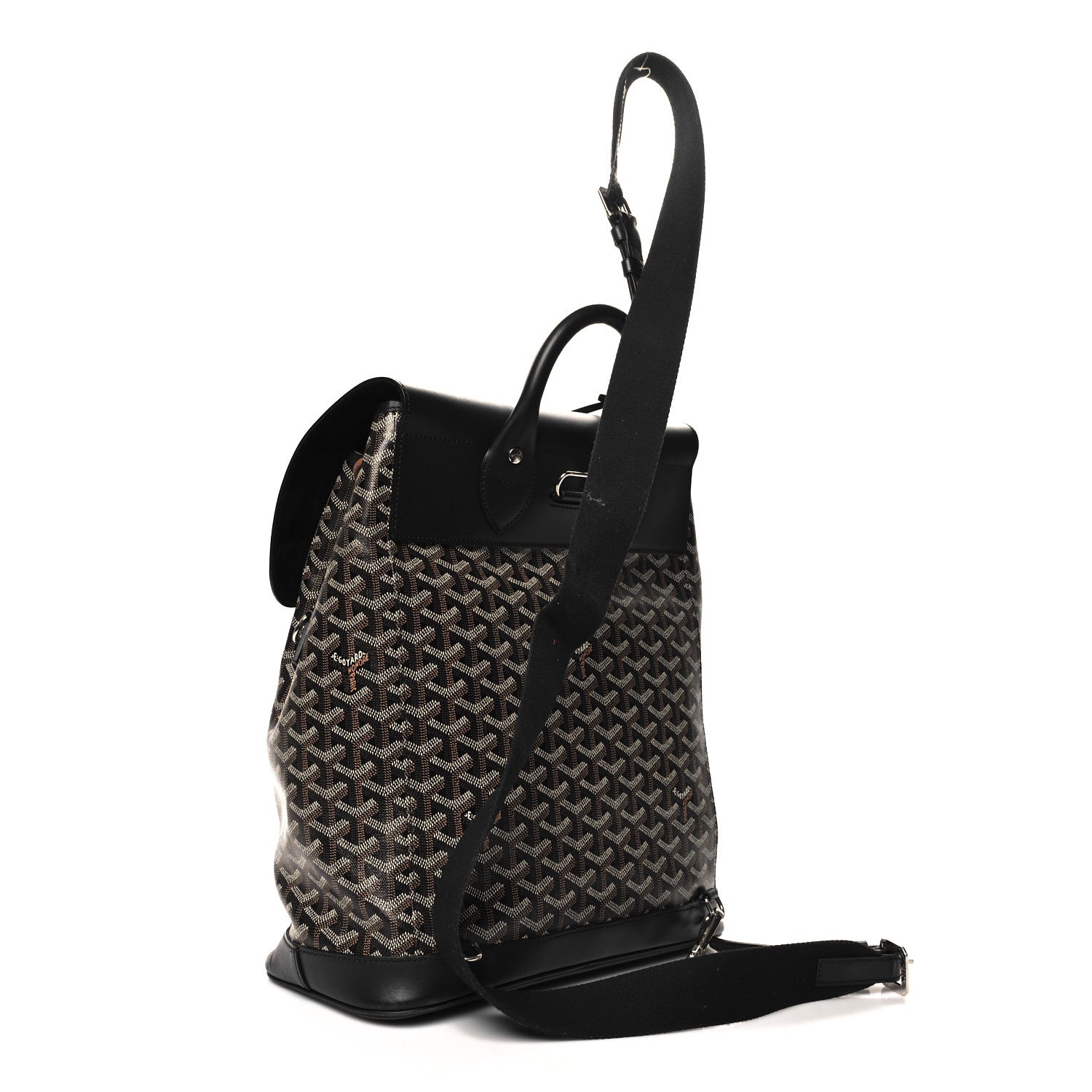 Goyard Goyardine Calfskin Alpin MM Backpack Black 3 of 11