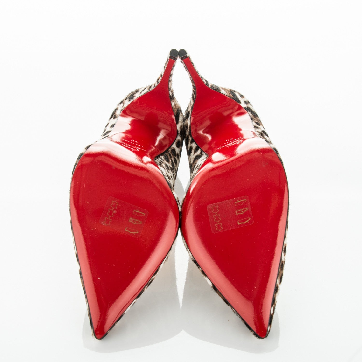 Christian Louboutin Calf Hair Leopard Print Pigalle Follies 100 Pumps 40 Brown White 5 of 7
