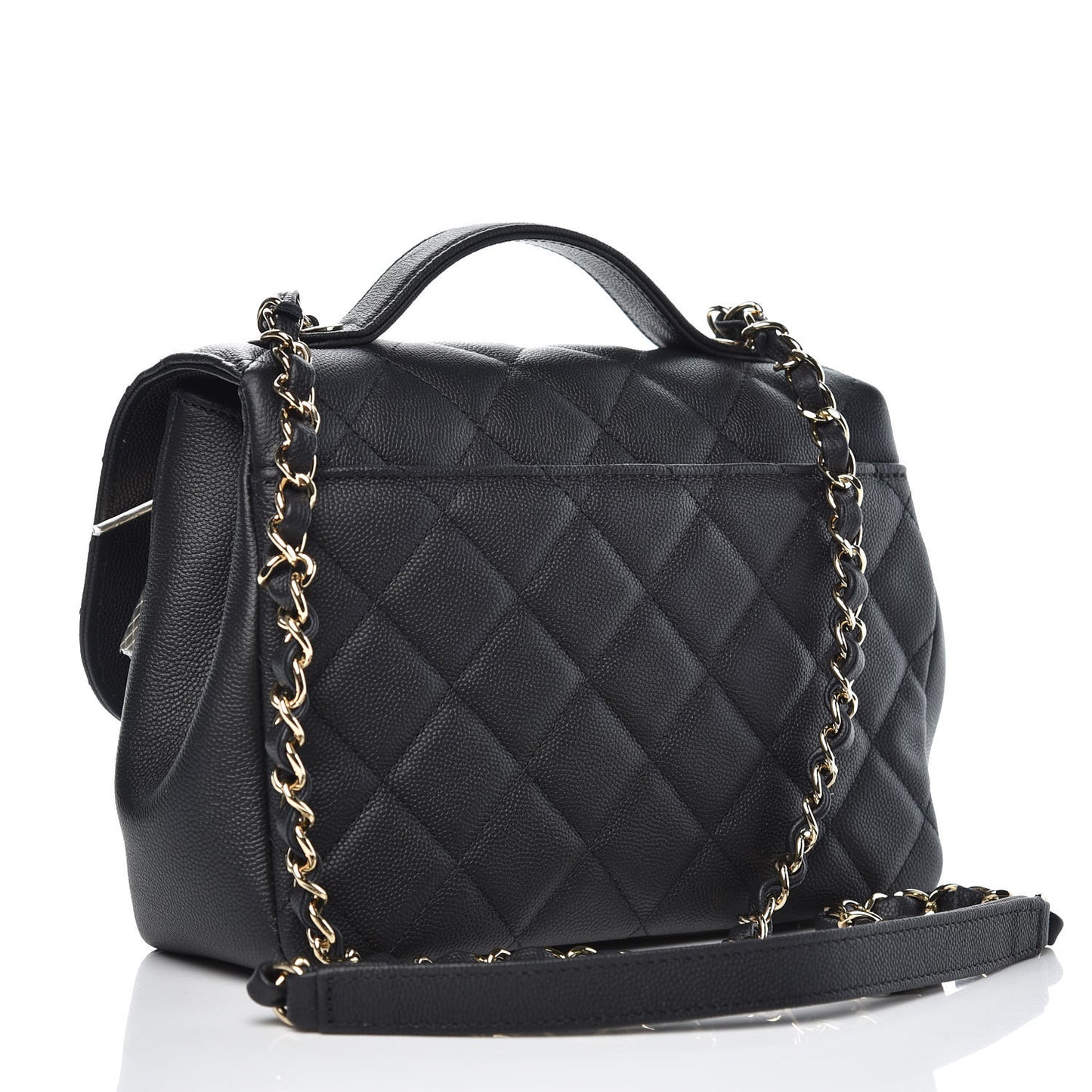 Caviar Quilted Medium Business Affinity Flap Black