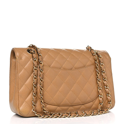 Chanel Caviar Quilted Medium Double Flap Beige 2 of 5
