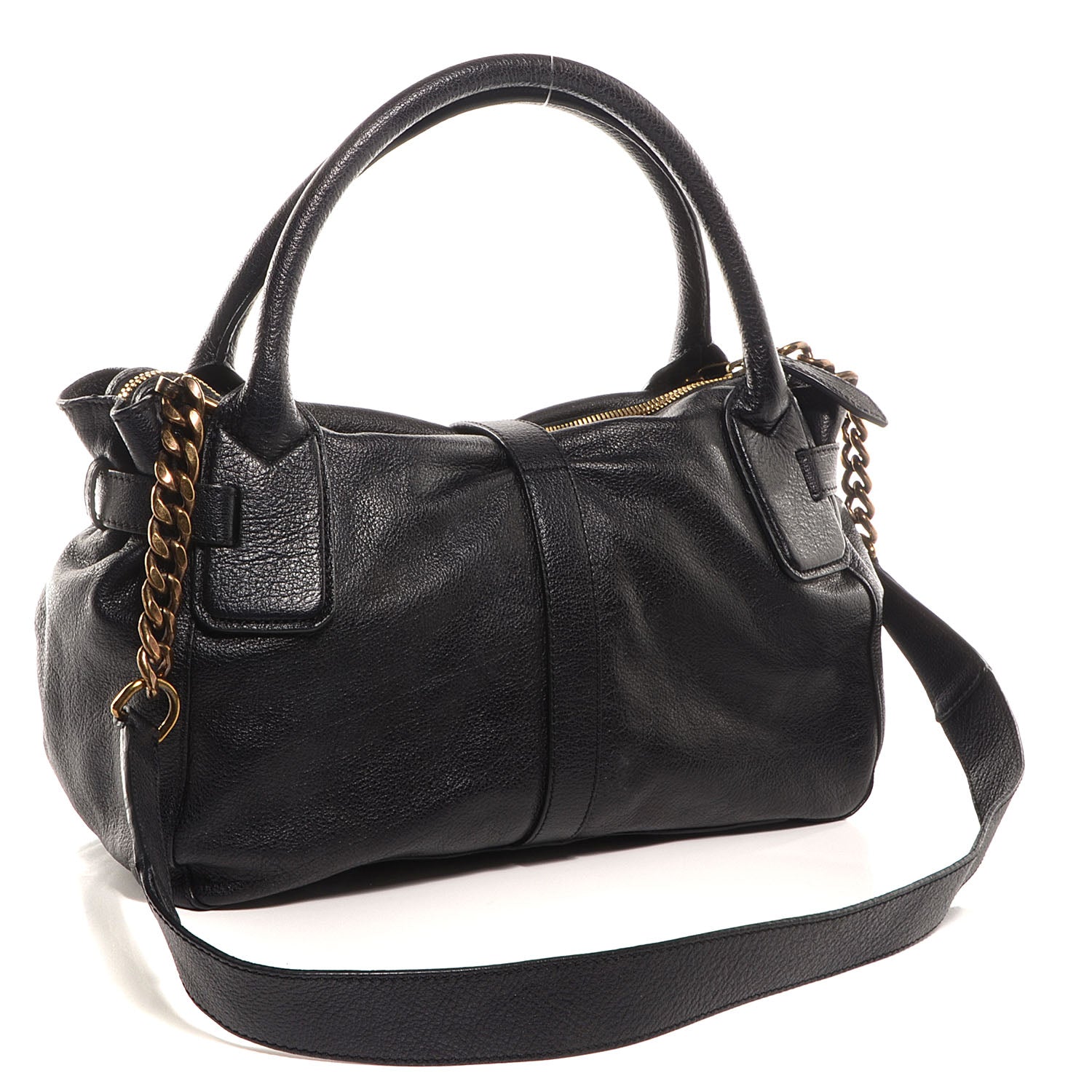 Burberry Buffalo Leather East West Tote Black 4 of 11