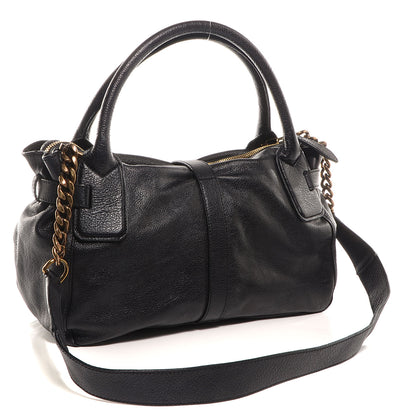 Burberry Buffalo Leather East West Tote Black 4 of 11