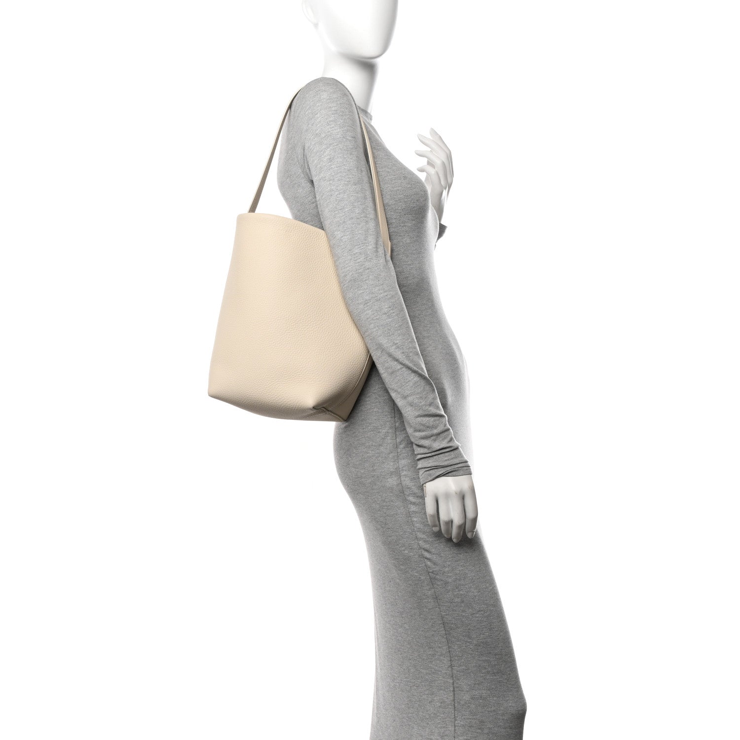 The Row Grained Calfskin Medium N/S Park Tote Ivory 2 of 12