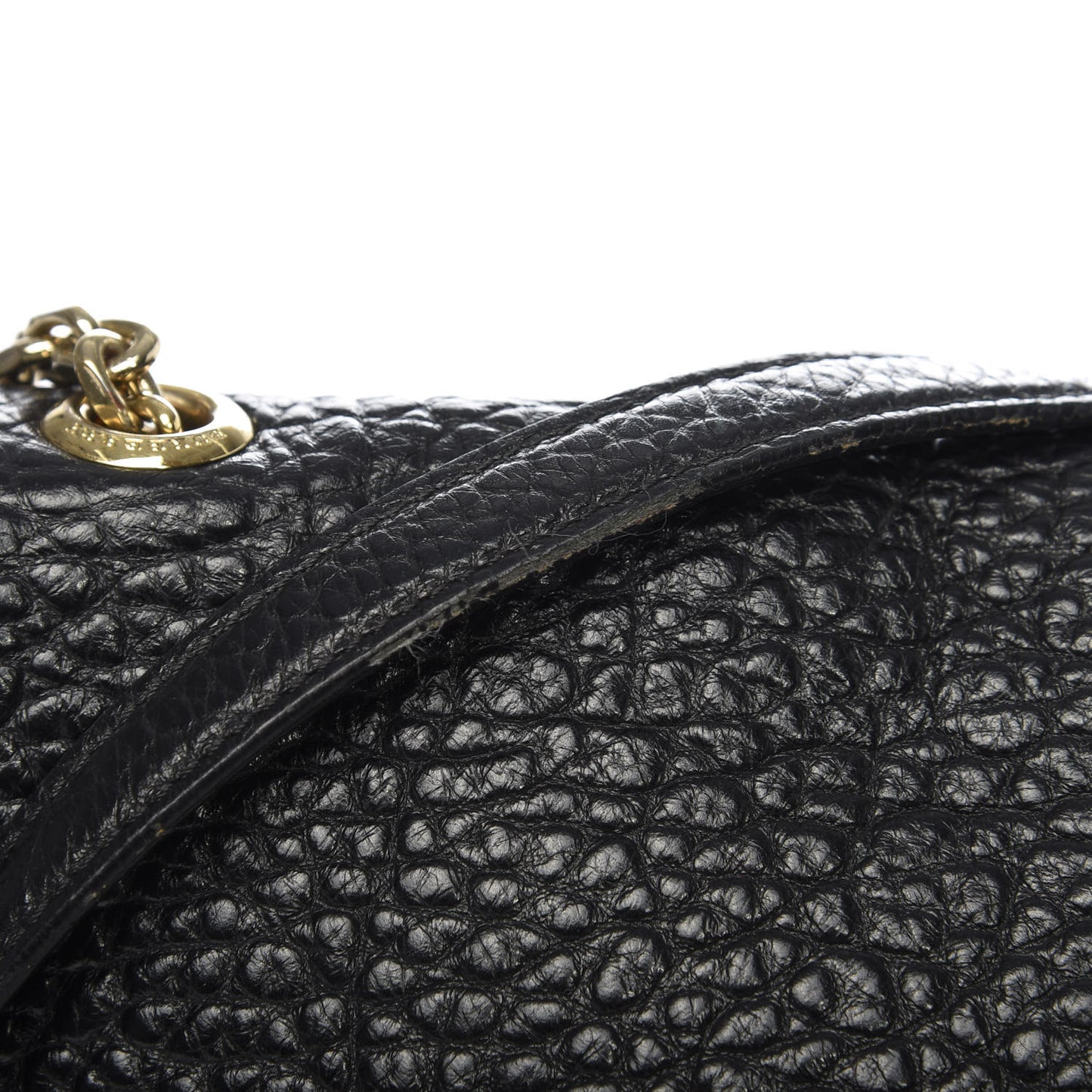 Signature Grain Large Mildenhall Shoulder Bag Black