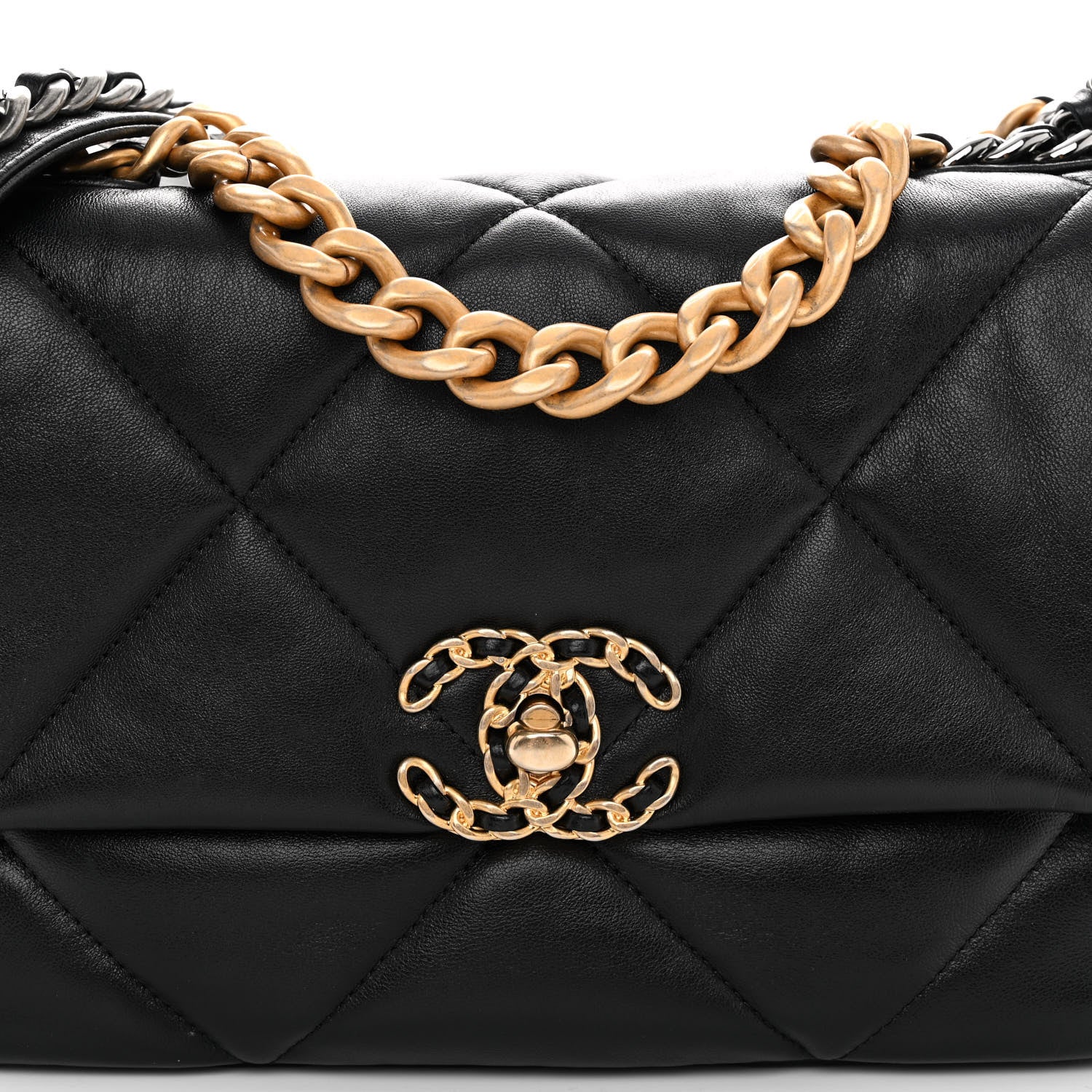 Chanel Lambskin Quilted Medium Chanel 19 Flap Black 7 of 9