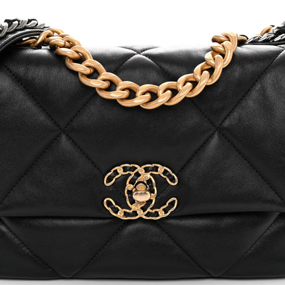 Chanel Lambskin Quilted Medium Chanel 19 Flap Black 7 of 9