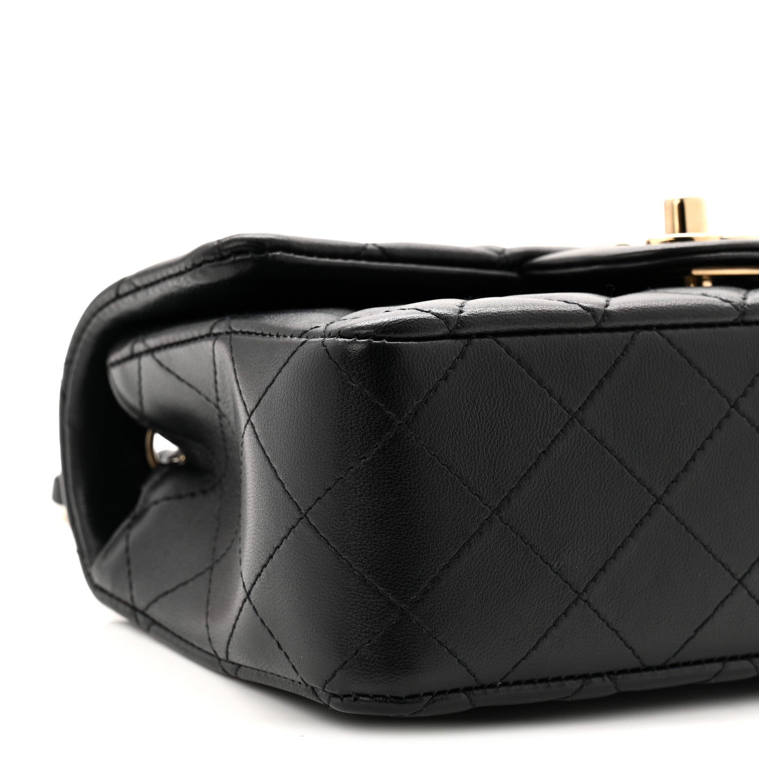 Chanel Lambskin Quilted Mini Rectangular Flap Black 9 of 11