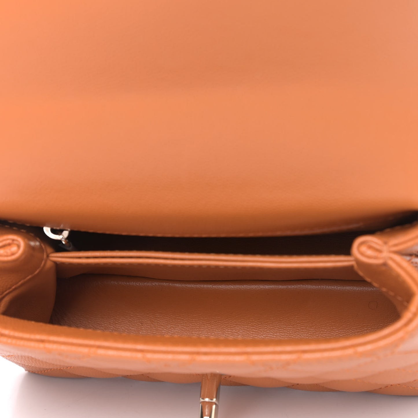 Caviar Quilted Extra Mini Coco Handle Flap Light Brown