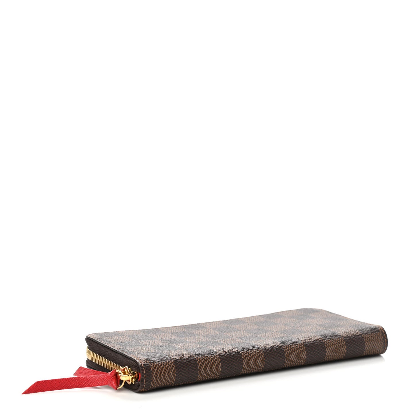 Damier Ebene Clemence Wallet Cherry