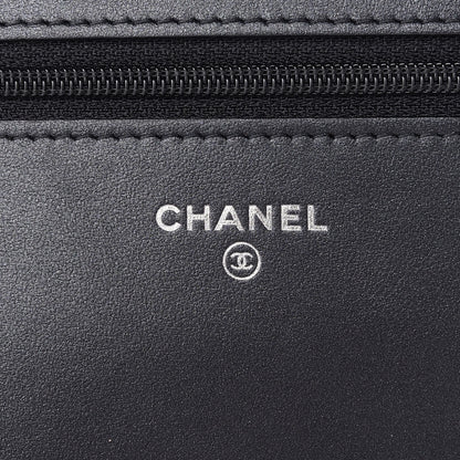 Chanel Caviar Quilted Vintage Mademoiselle Wallet On Chain WOC Black 6 of 9