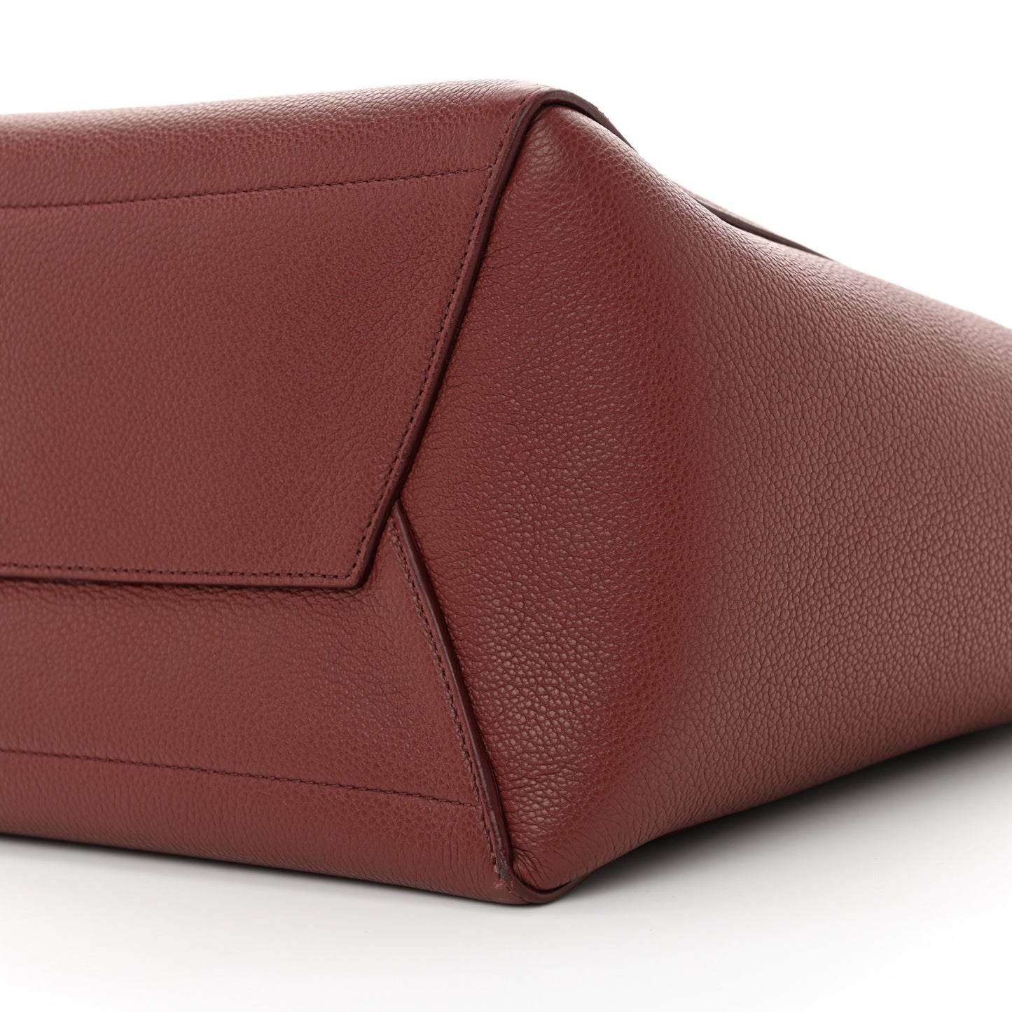 Soft Grained Calfskin Sangle Bucket Bag Light Burgundy