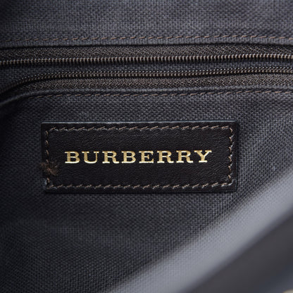 Burberry Calfskin Hackford Studded Hobo Brown 9 of 12