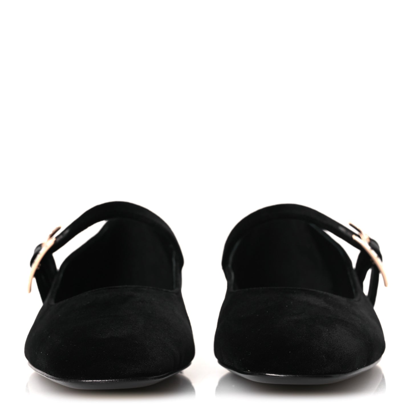 Velvet Crystal Jane Ballet Flats 37 Black