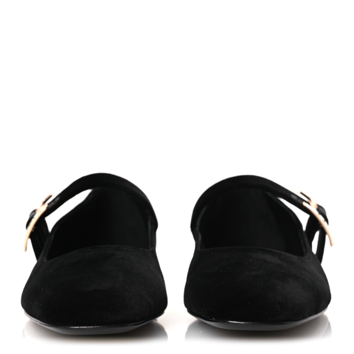 Hermes Velvet Crystal Jane Ballet Flats 37 Black 6 of 22