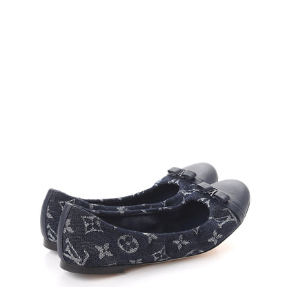 Louis Vuitton Monogram Denim Elba Ballerina Flats 36 Marine 4 of 10