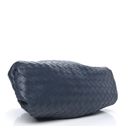 Bottega Veneta Nappa Maxi Intrecciato The Pouch Oversized Clutch Deep Blue 4 of 9
