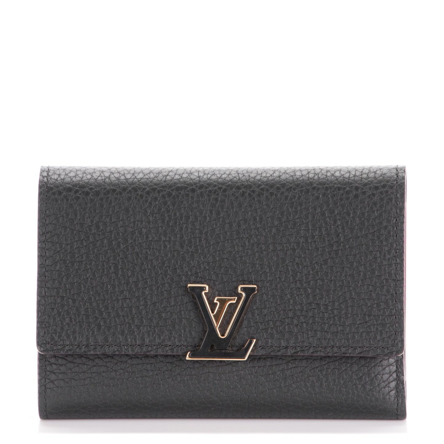 Taurillon Capucines Compact Wallet Black