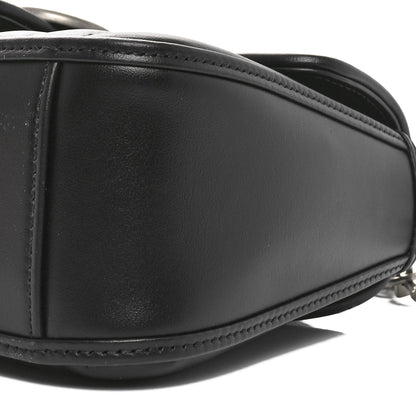 Gucci Calfskin Matelasse Aria Mini GG Marmont Top Handle Shoulder Bag Black 9 of 9