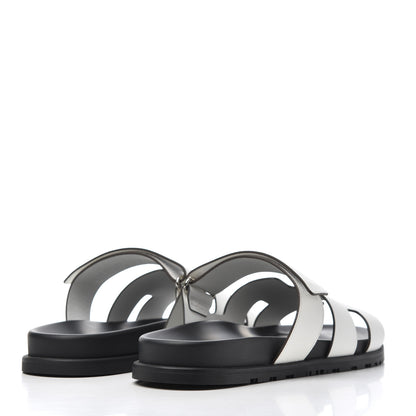 Hermes Epsom Mens Chypre Sandals 43 White 4 of 17