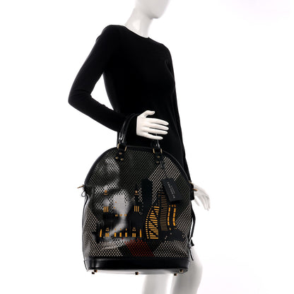 Burberry Prorsum Laser Cut Calfskin Hong Kong Medium Bloomsbury Black Elderberry 2 of 9