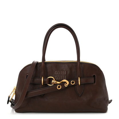 Miu Miu Nappa Aviator Regular Aventure Bag Briarwood 1 of 9