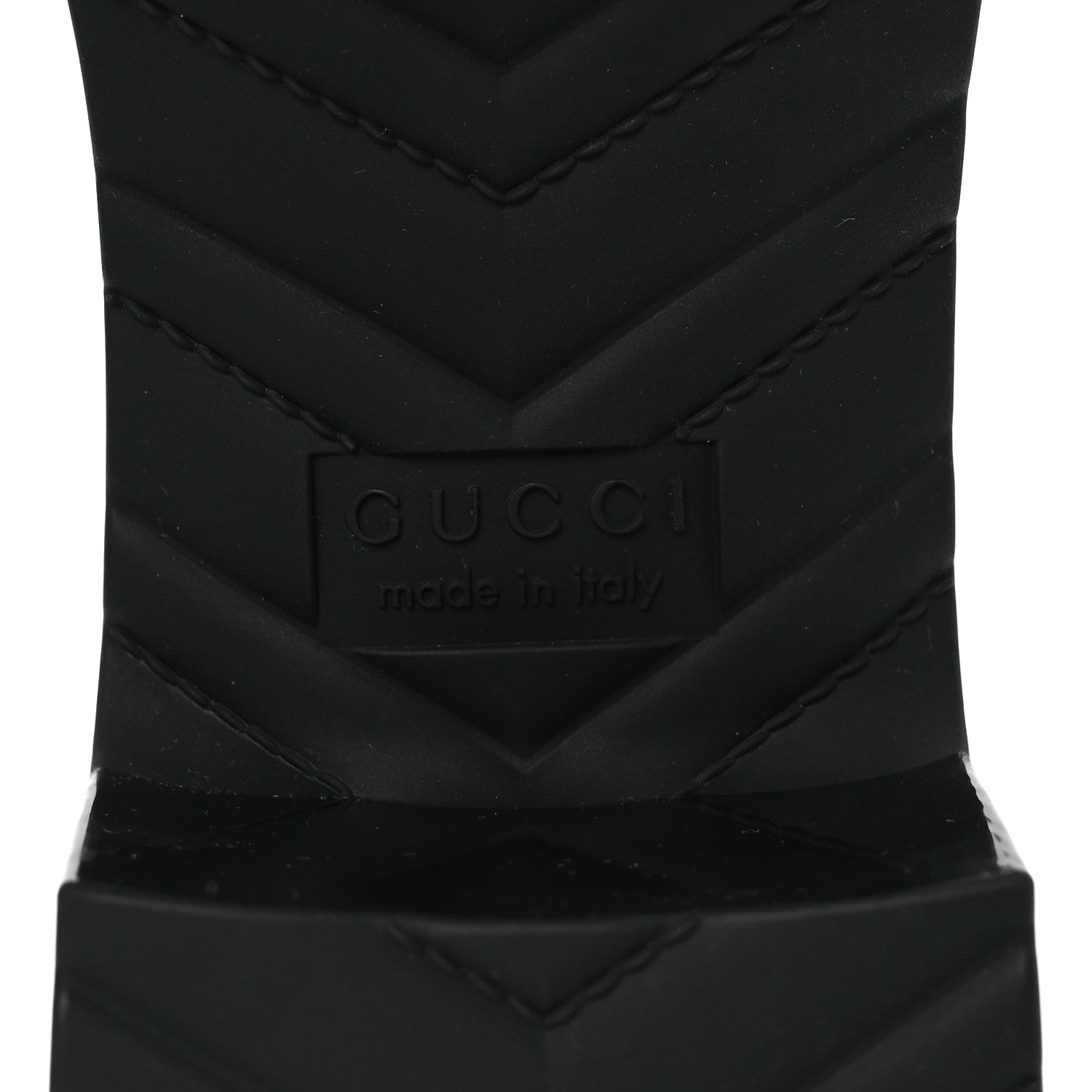 Gucci Rubber Gucci Logo Womens Platform 20/60mm Slide Sandals 41 Black 8 of 10